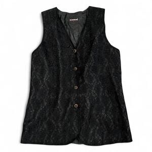 Vintage 90s Black Lace Vest